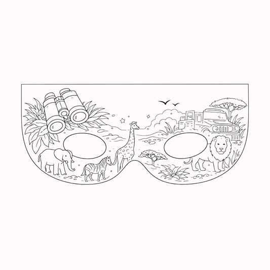 Masque safari à colorier